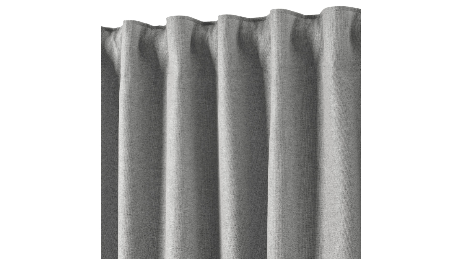 Cadence and Co Twin Pack Steel Bennett Faux Linen Blockout Multi Header Curtain - 90 x 223cm