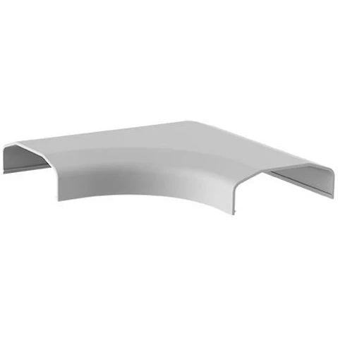 Brateck 127x127x21.5mm Joint L Shape Plastic Cable Cover - White