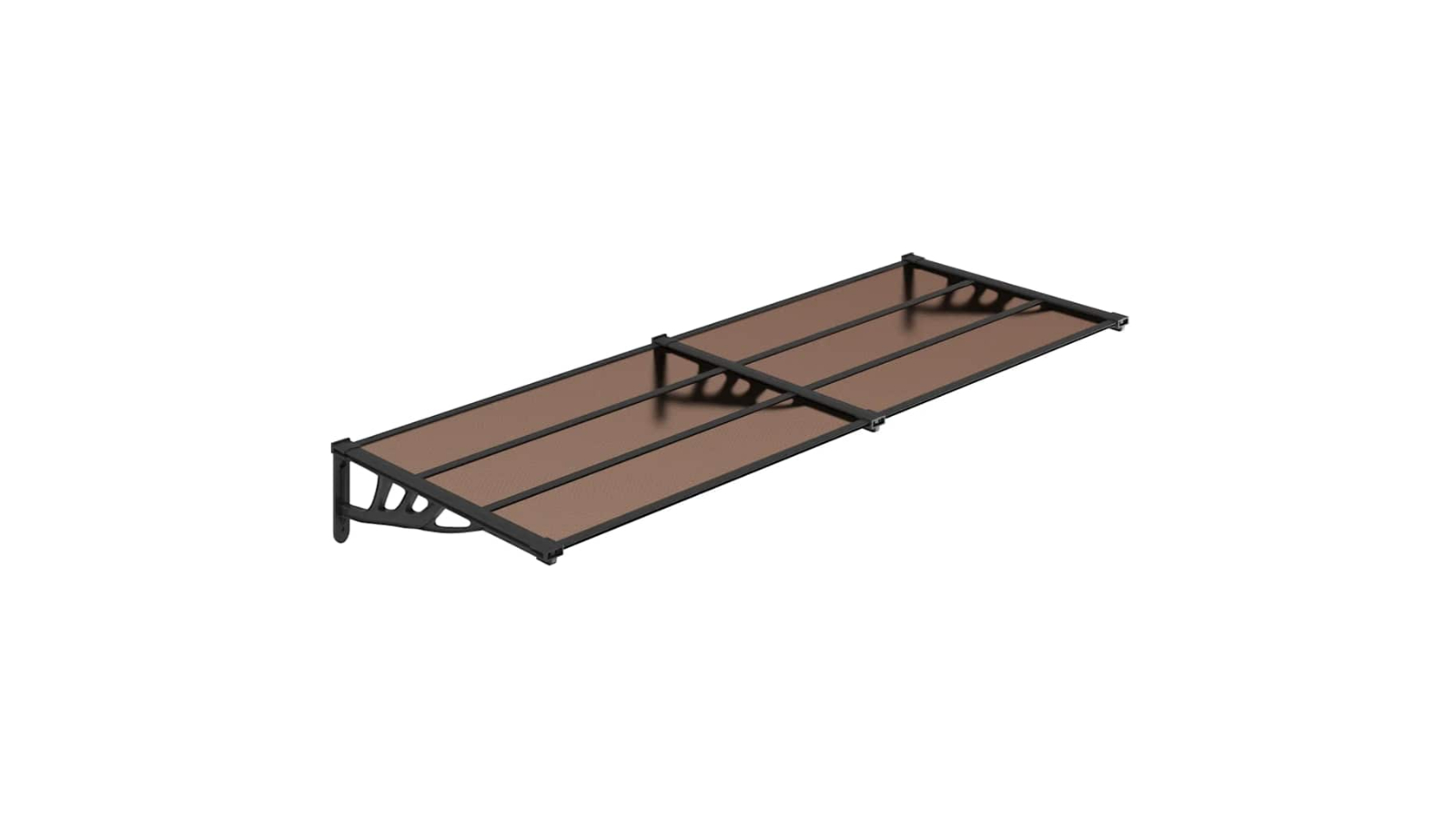 vidaXL Polycarbonate Black Door Canopy - 239 x 90cm 