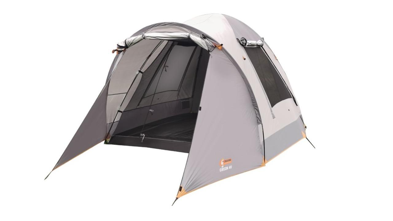 Cockatoo Camping Gibson 4V Dome Tent - Grey