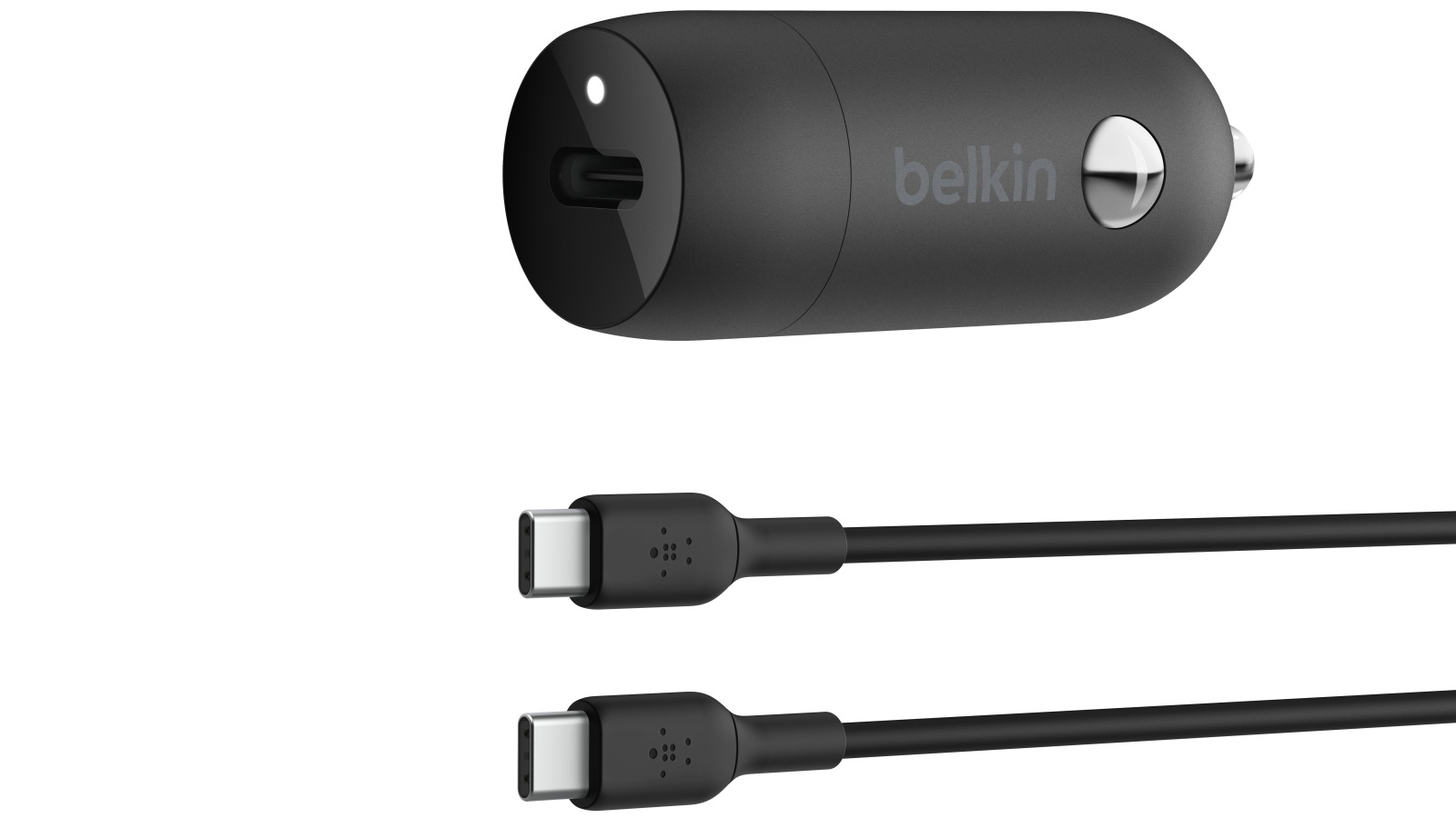 Belkin BoostCharge USB-C Car Charger with PPS 30W + 1m USB-C Cable