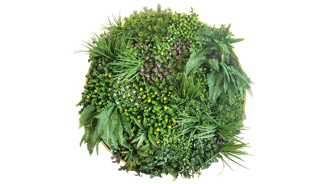 YES4HOMES 100cm Green Artificial Plant Wall Disc Art with Grassy UV Resistant - Wonderland