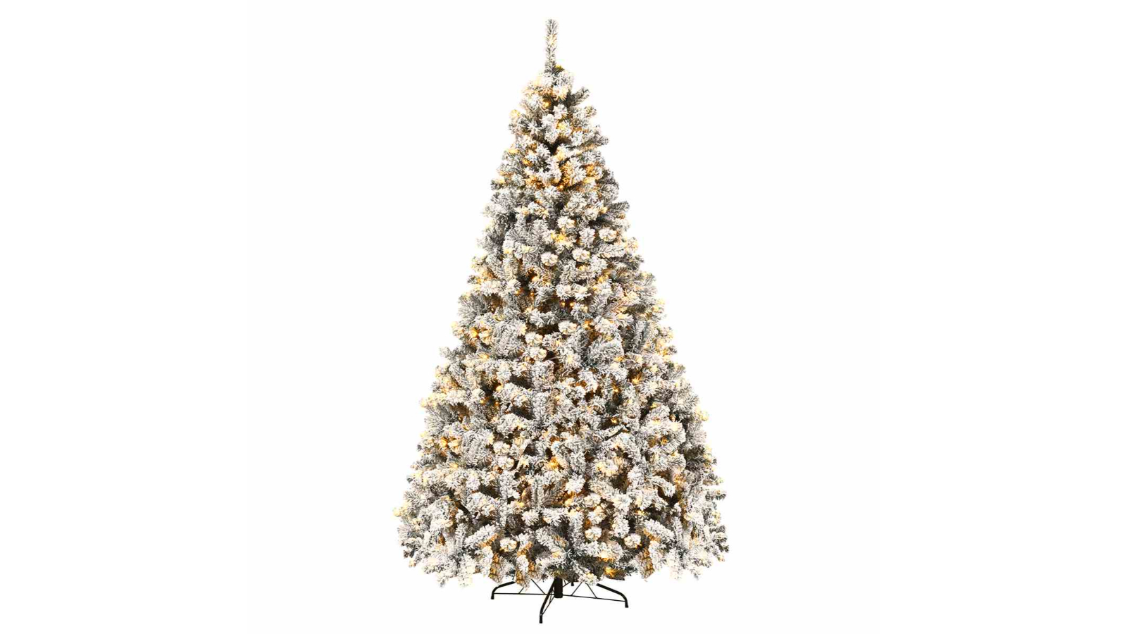 Costway 550 LED Snow Effect Foldable Christmas Tree - 280cm