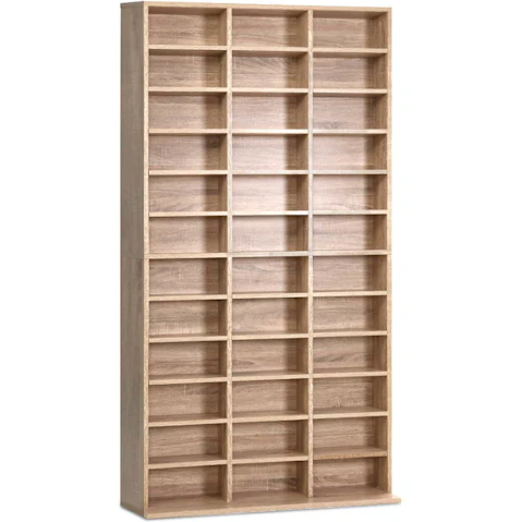 Artiss Bookshelf CD Storage Rack - Oak
