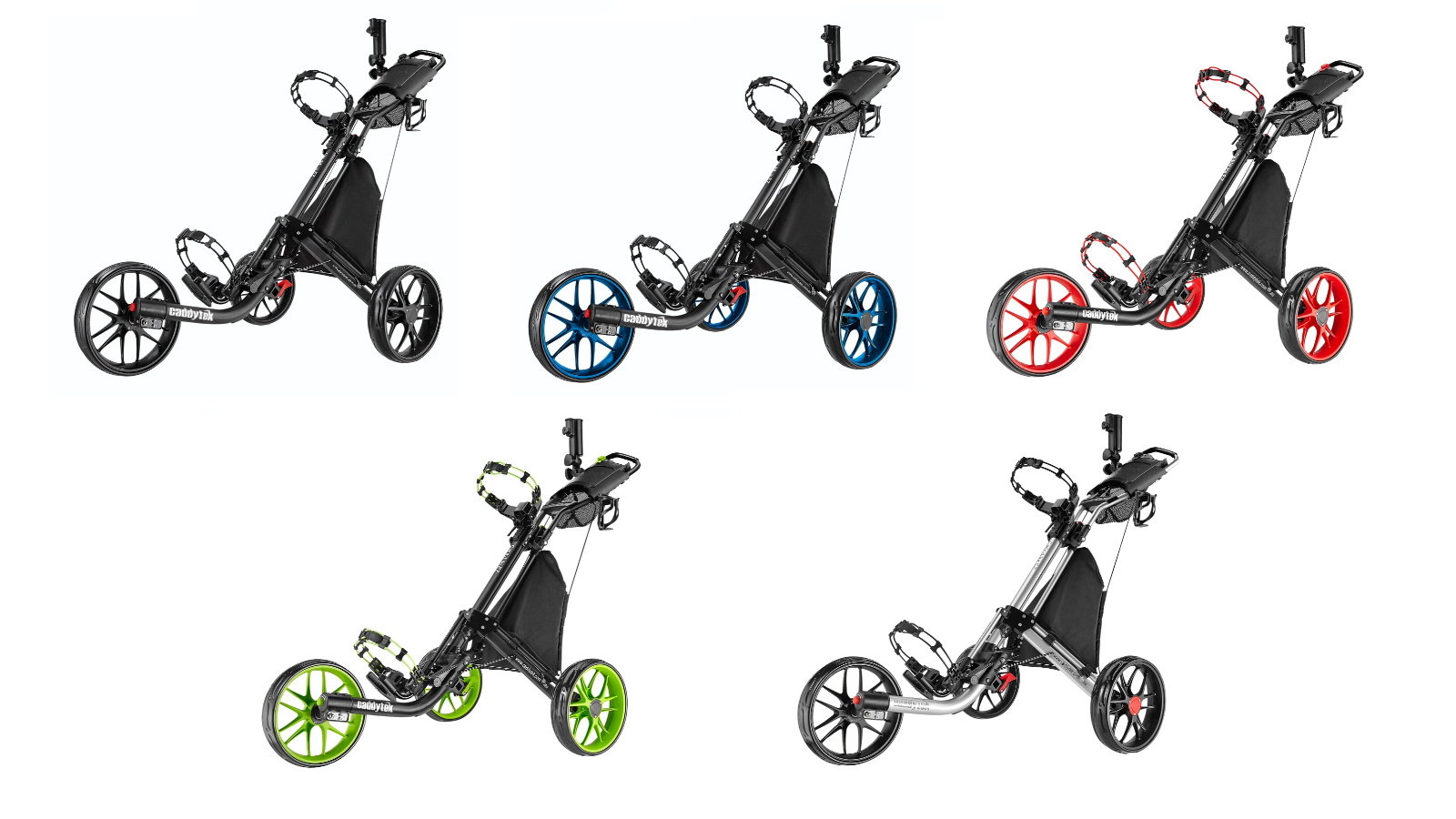 CaddyTek EZ-Fold Pro 3-Wheel Golf Buggy Push Cart