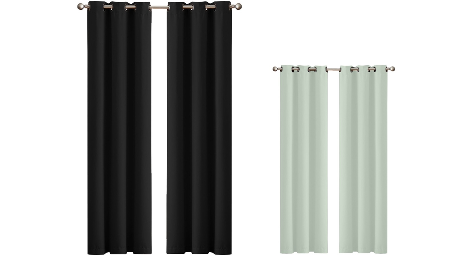 DreamZ Set of 2 132x213cm 3 Layers Eyelet Room Darkening Blockout Curtains