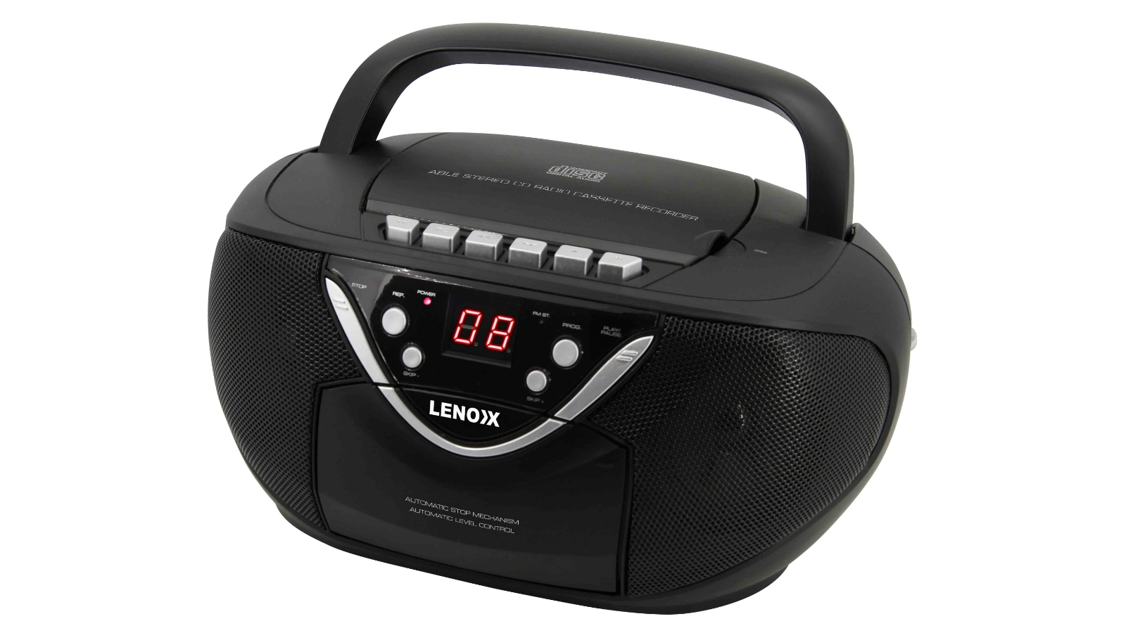 Lenoxx Portable CD Cassette Player with Radio Speaker Harvey Norman