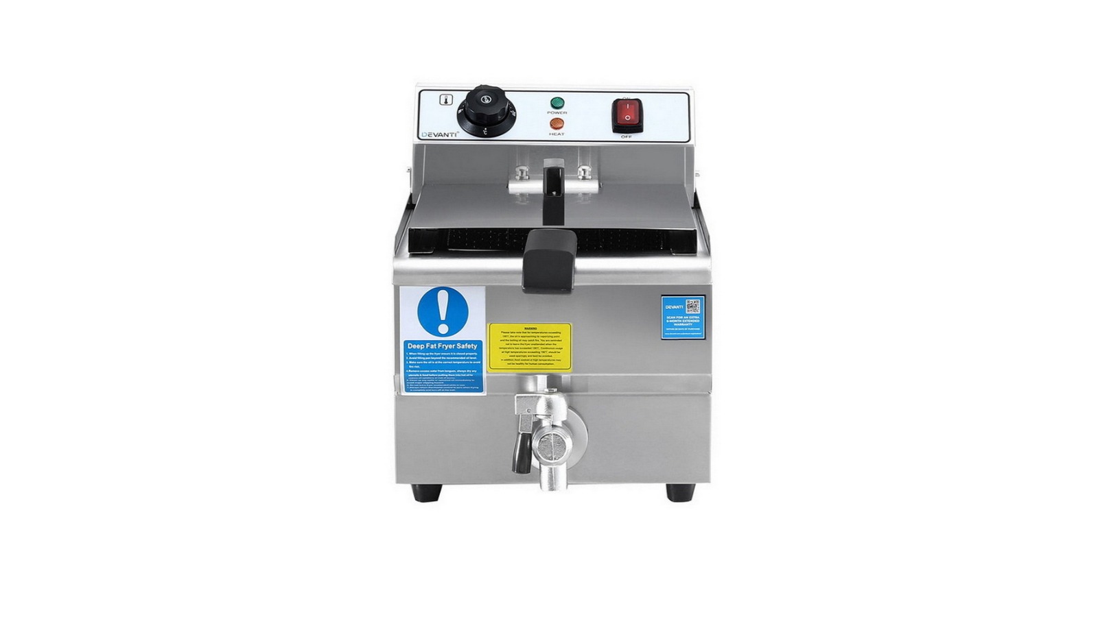 Devanti Stainless Steel 3000W Electric Deep Fryer