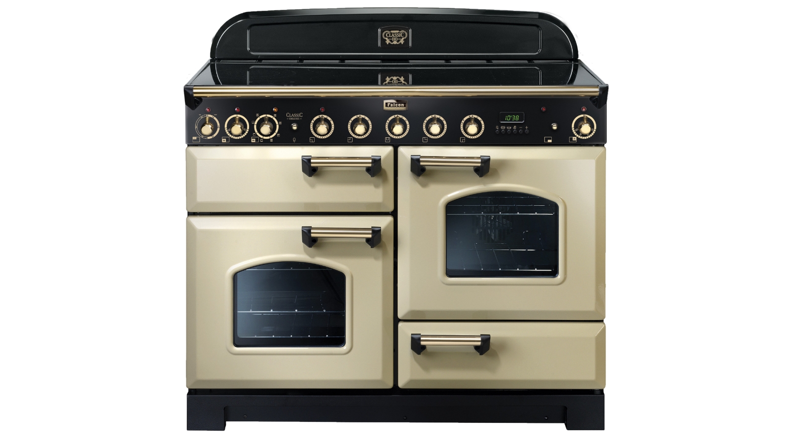 Falcon Classic Deluxe 1100mm Brass Fitting Induction Range Freestanding Cooker - Cream