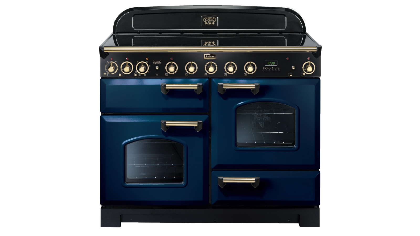 Falcon Classic Deluxe 1100mm Brass Fitting Induction Range Freestanding Cooker - Royal Blue