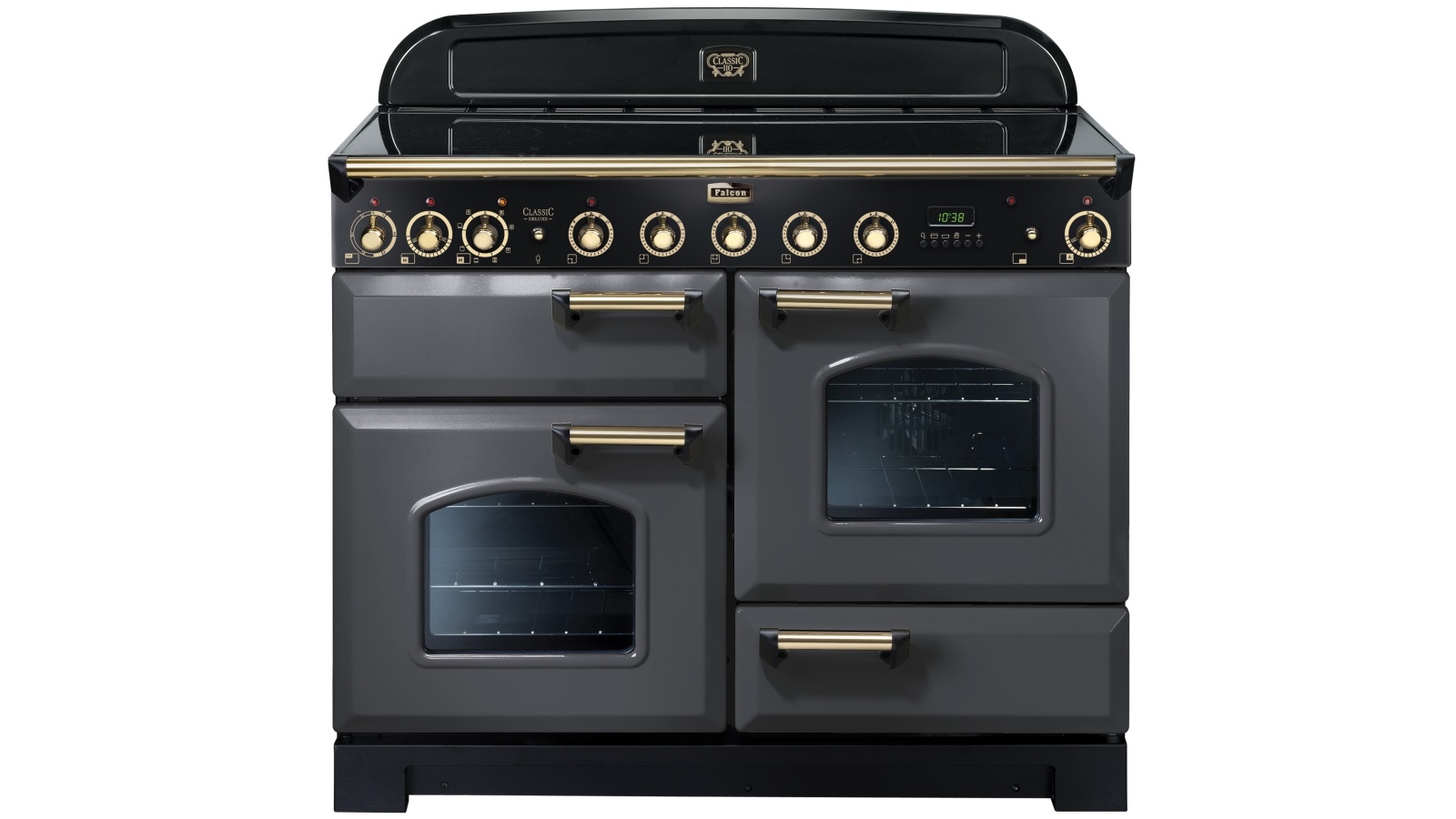Falcon Classic Deluxe 1100mm Brass Fitting Induction Range Freestanding Cooker - Slate