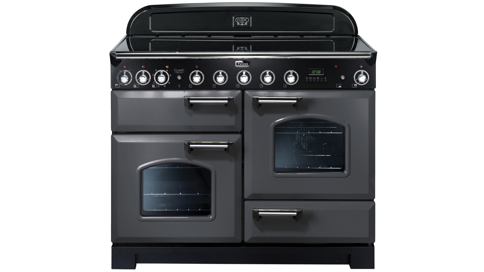 Falcon Classic Deluxe 1100mm Chrome Fitting Induction Range Freestanding Cooker - Slate