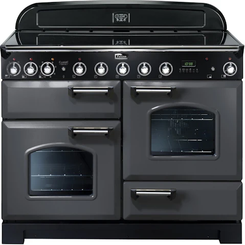 Falcon Classic Deluxe 1100mm Chrome Fitting Induction Range Freestanding Cooker - Slate