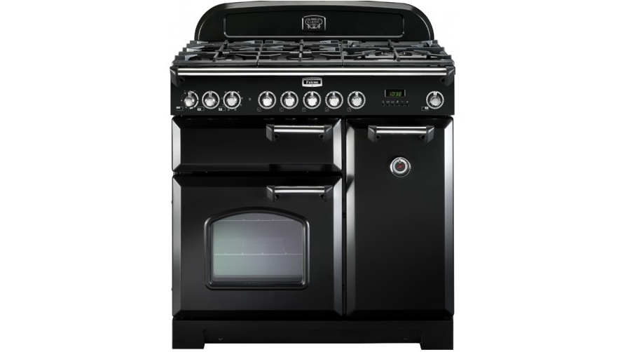 Falcon Classic Deluxe 900mm Dual Fuel Freestanding Cooker - Black Chrome
