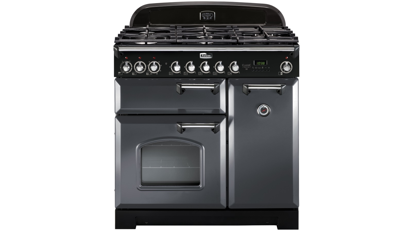 Falcon Classic Deluxe 900mm Dual Fuel Freestanding Cooker - Slate/Chrome