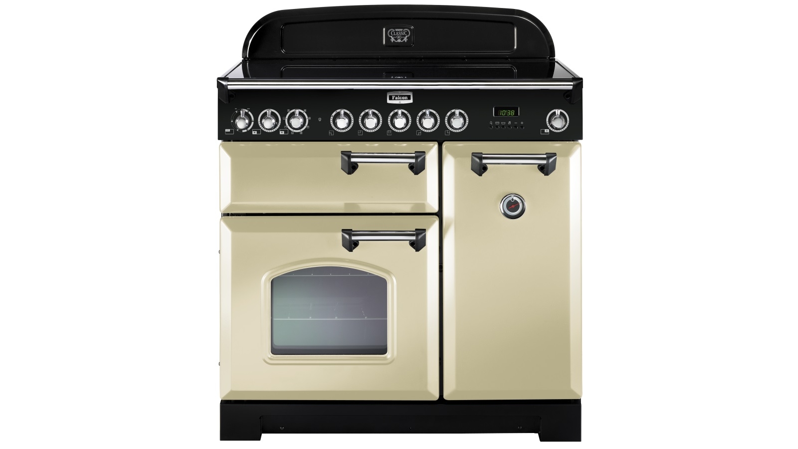 Falcon Classic Deluxe 900mm Chrome Fitting Induction Range Freestanding Cooker - Cream