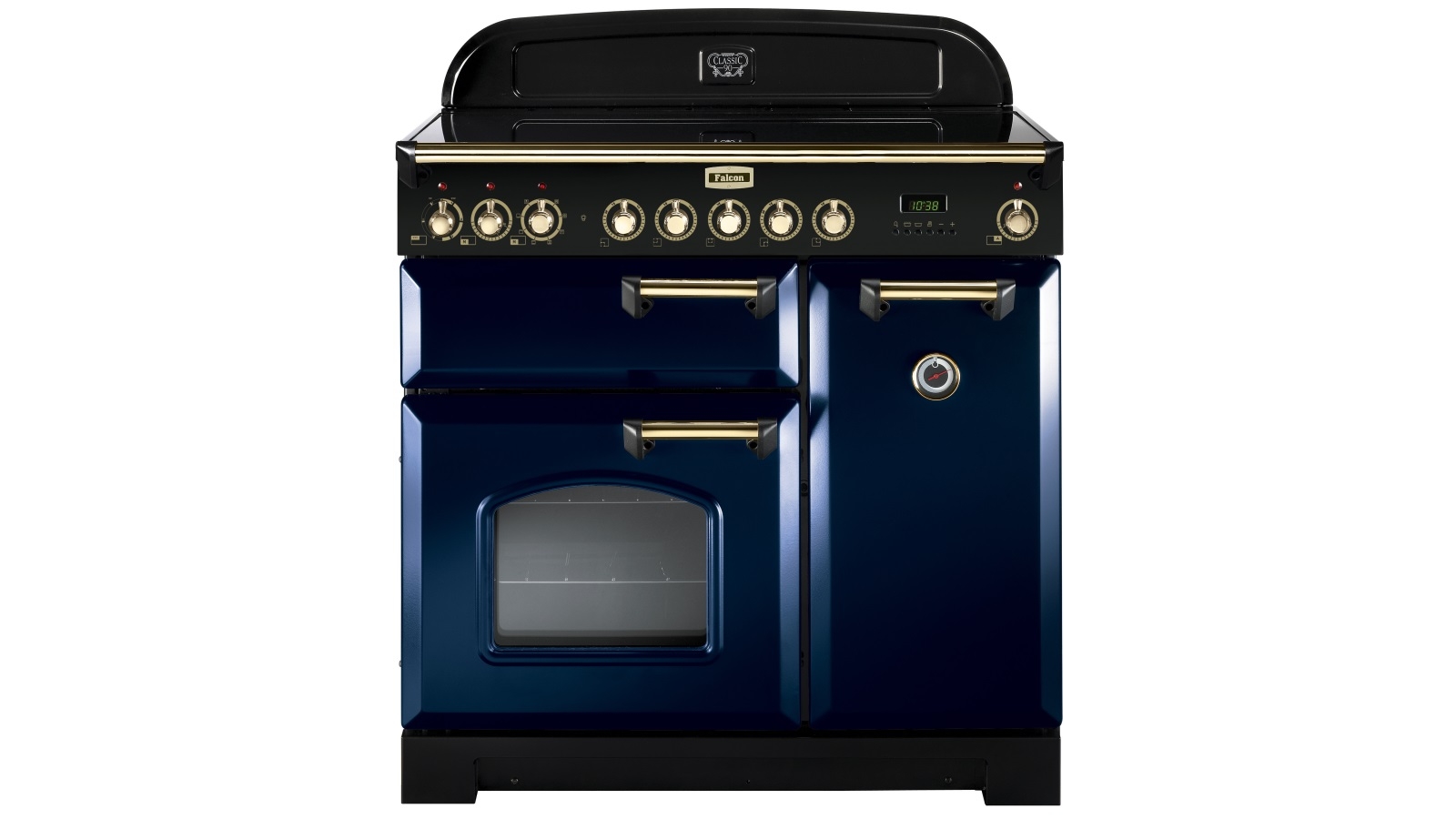 Falcon Classic Deluxe 900mm Brass Fitting Induction Range Freestanding Cooker - Royal Blue