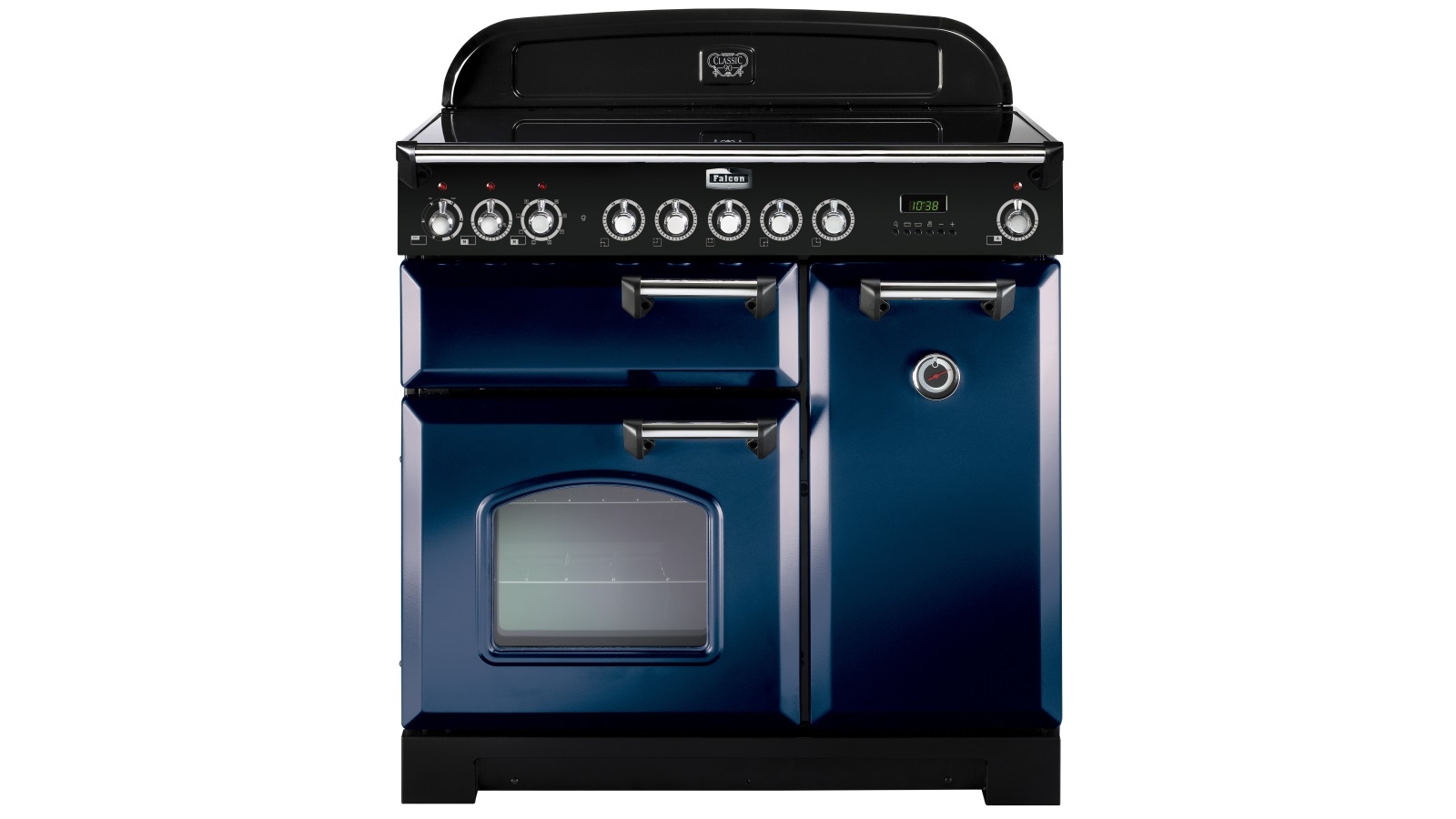 Falcon Classic Deluxe 900mm Chrome Fitting Induction Range Freestanding Cooker - Royal Blue