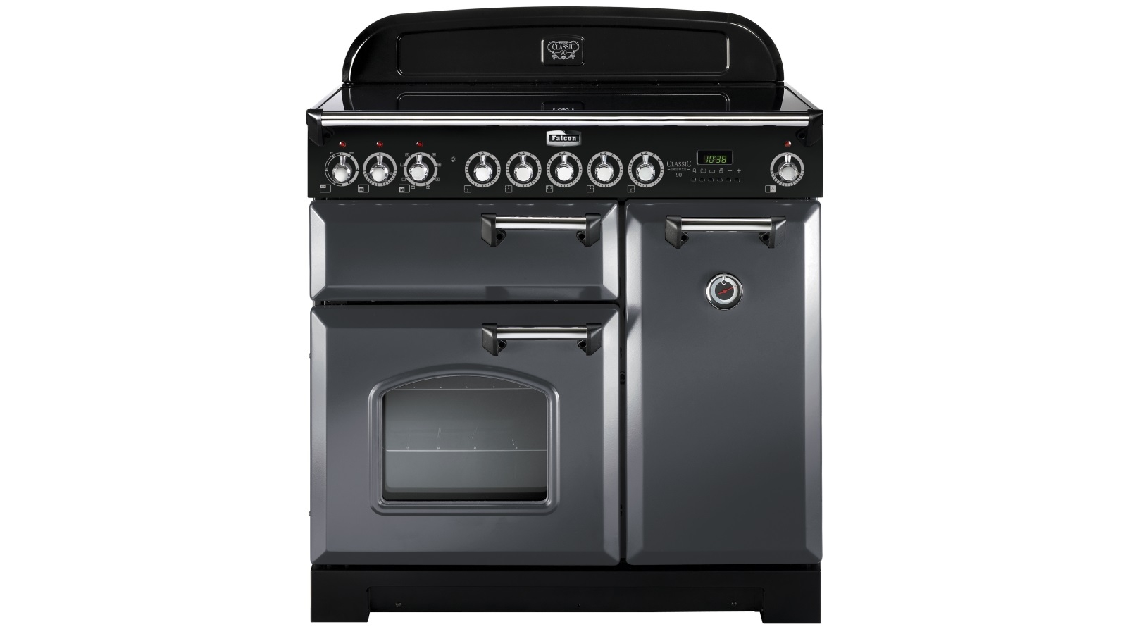 Falcon Classic Deluxe 900mm Chrome Fitting Induction Range Freestanding Cooker - Slate