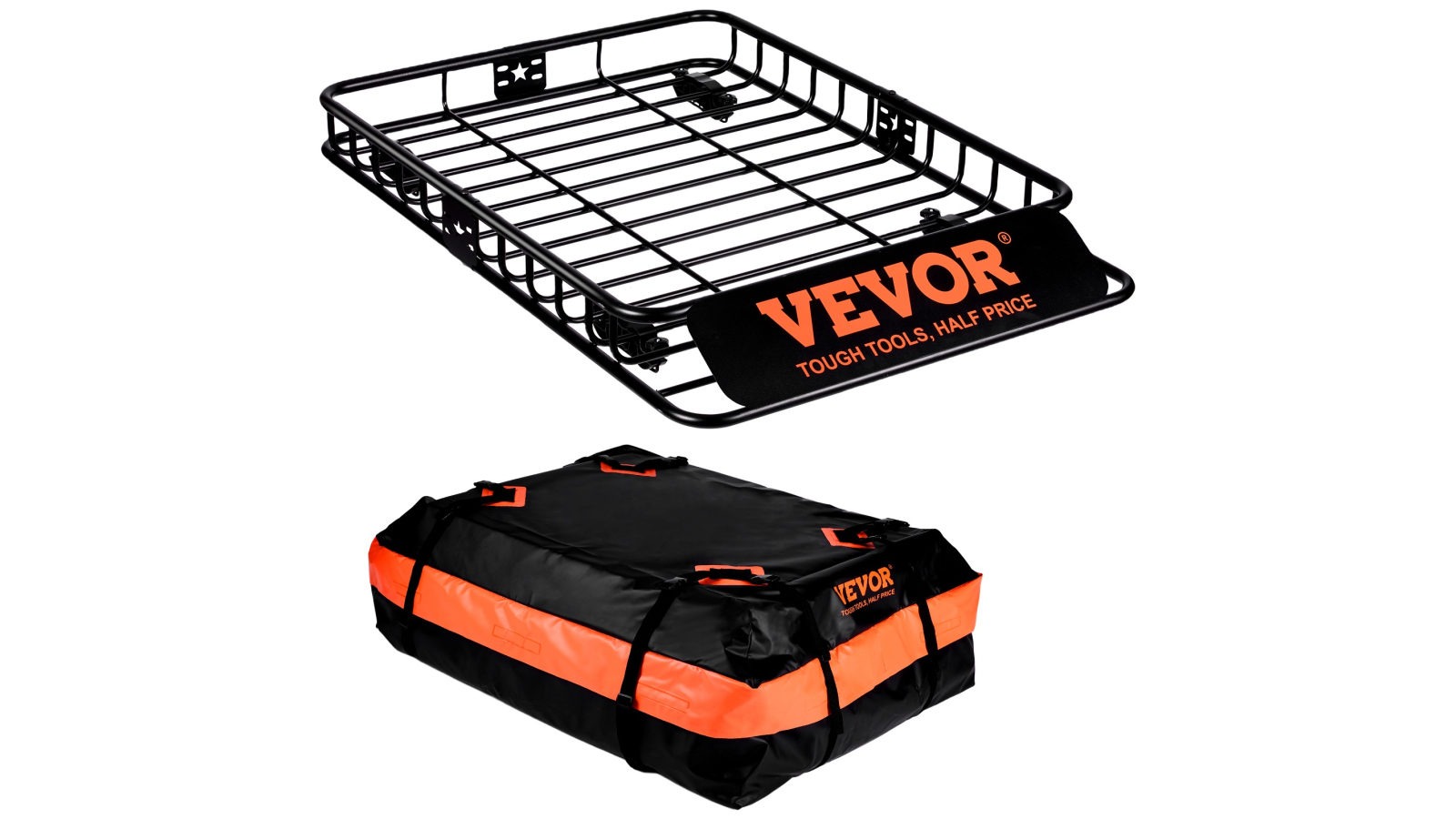 Vevor Roof Rack Cargo Basket 200 LBS 51 x 36 x 5-inch for SUV Truck with Luggage Bag