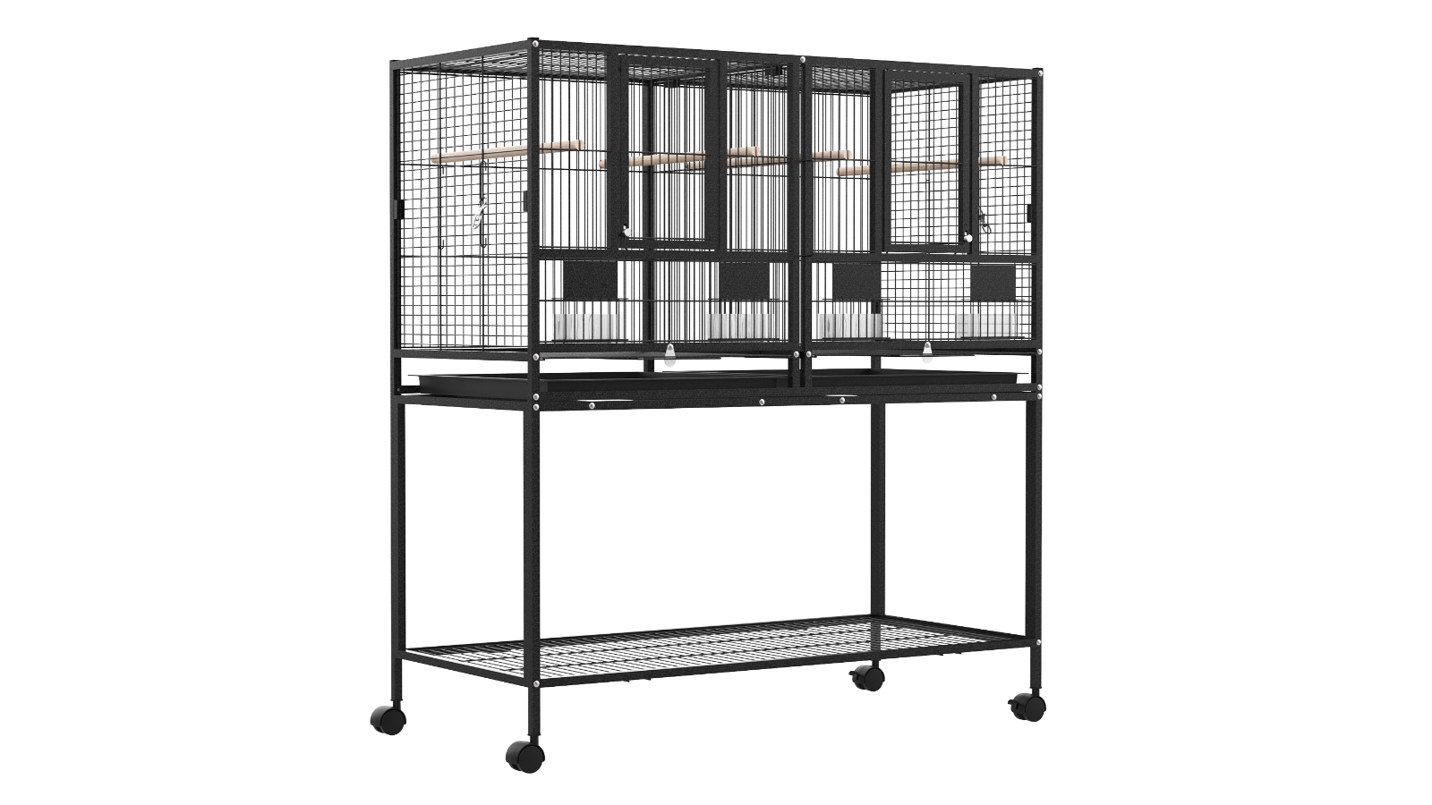 Advwin 2-in-1 Bird Cage Large Parrot Aviary Budgie Cages