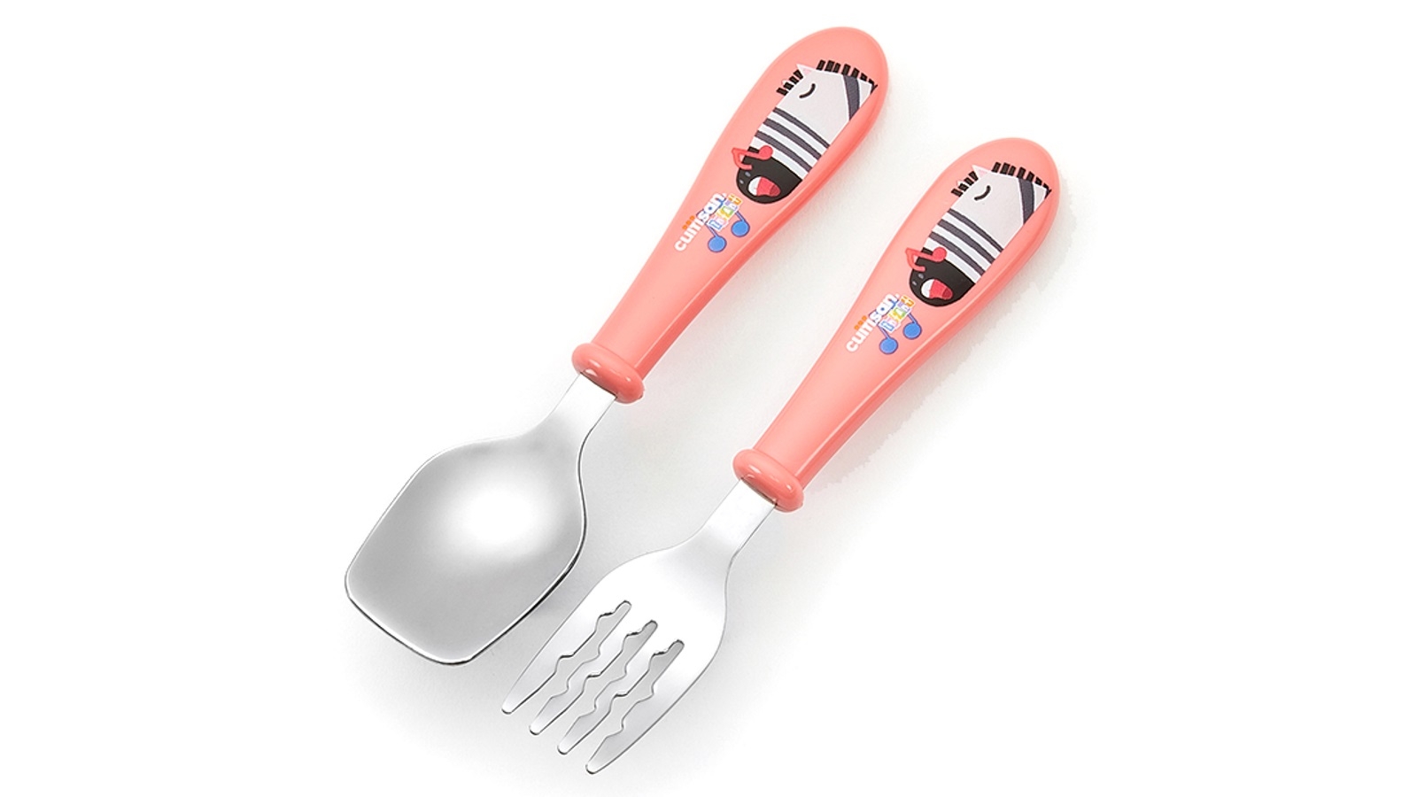 Cuitisan Infant Kid Spoon Fork Set - Pink