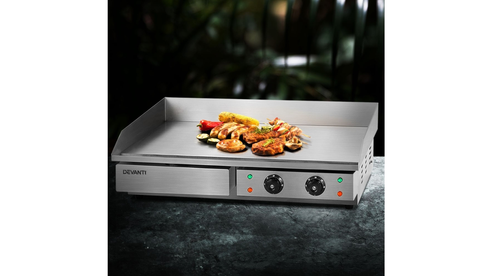 Devanti Commercial Electric Griddle BBQ Harvey Norman