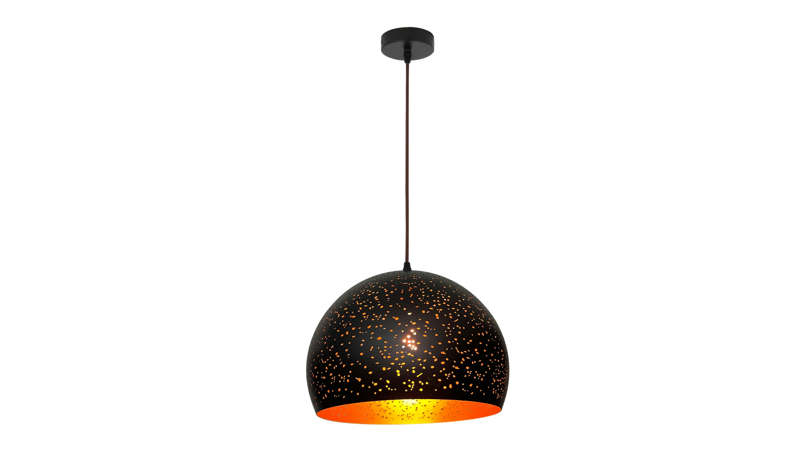 Celeste Bohemian Rustic Embossed Dome Shape Pendant Light