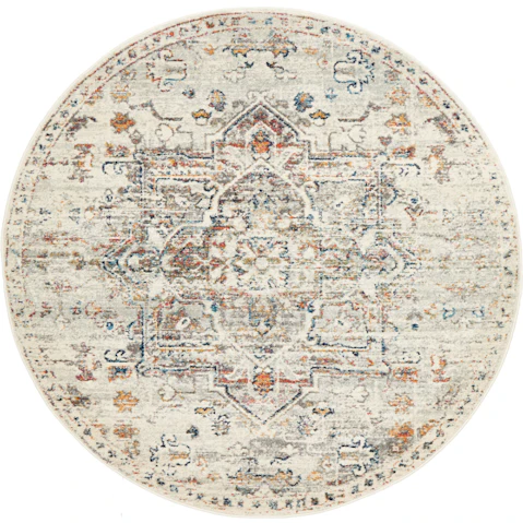 The Weave Studio Centrixa 911 Silver Round Rug - 240 x 240cm
