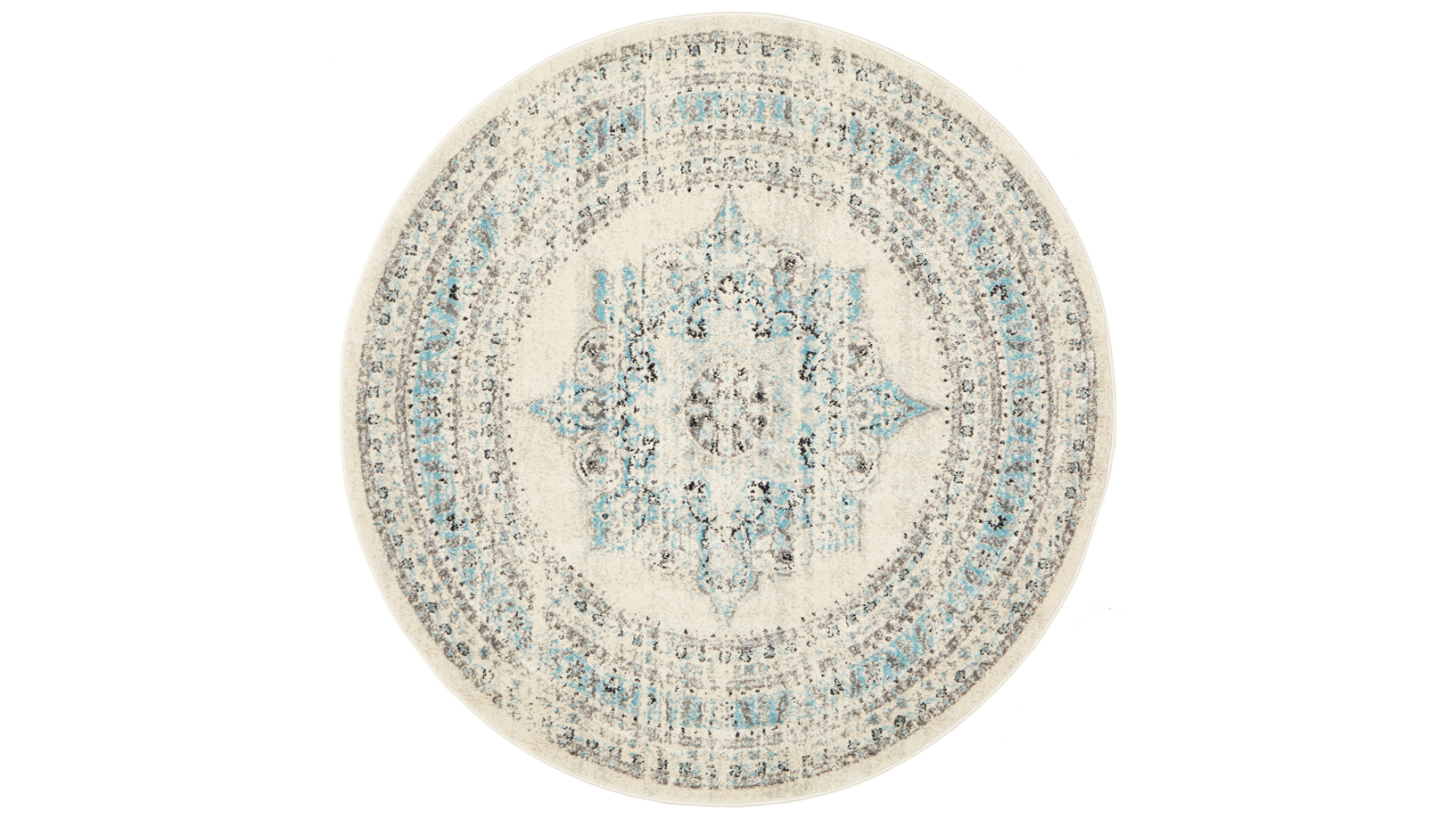 The Weave Studio Centrixa 922 White Round Rug - 240 x 240cm