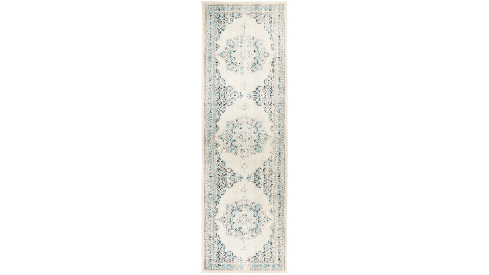 The Weave Studio Centrixa 922 White Runner Rug - 400 x 80cm
