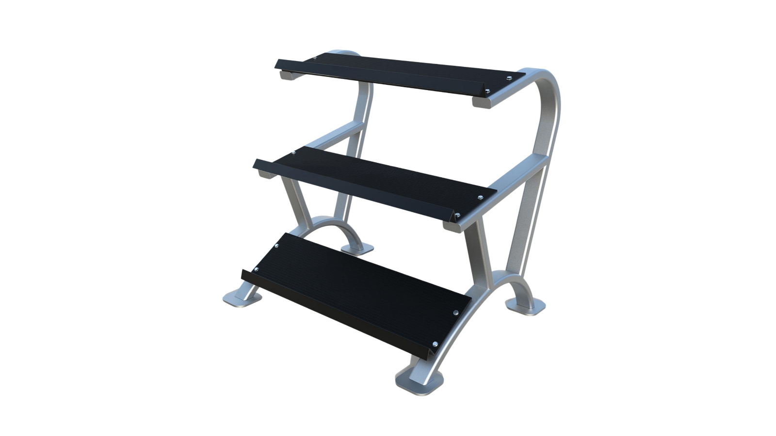 Morgan Sports Morgan Elite 3-Tier Rubber Hex Dumbbell Rack