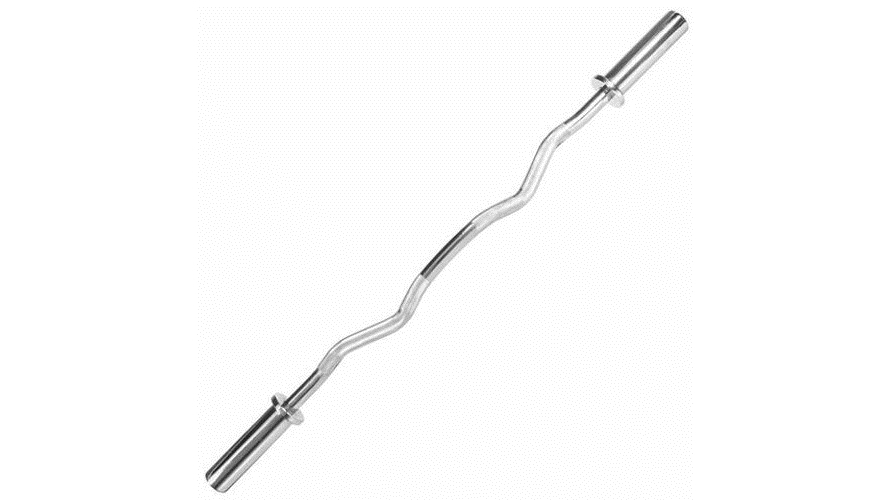 Morgan Sports DLX Harden Chrome Curl Bar with 250kg Capacity