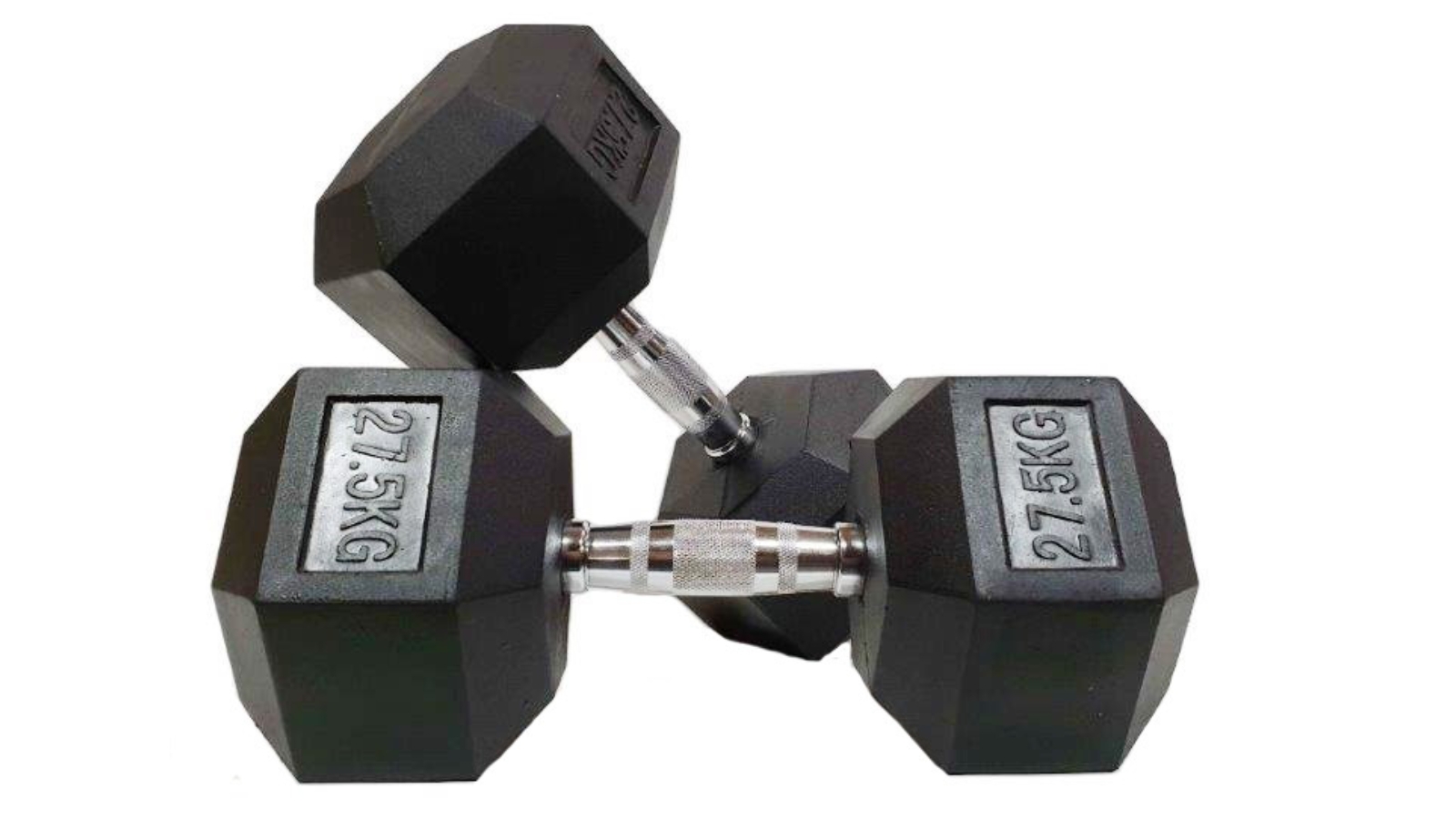 Morgan Sports Morgan Rubber Hex Dumbbells Pair 27.5kg Harvey Norman