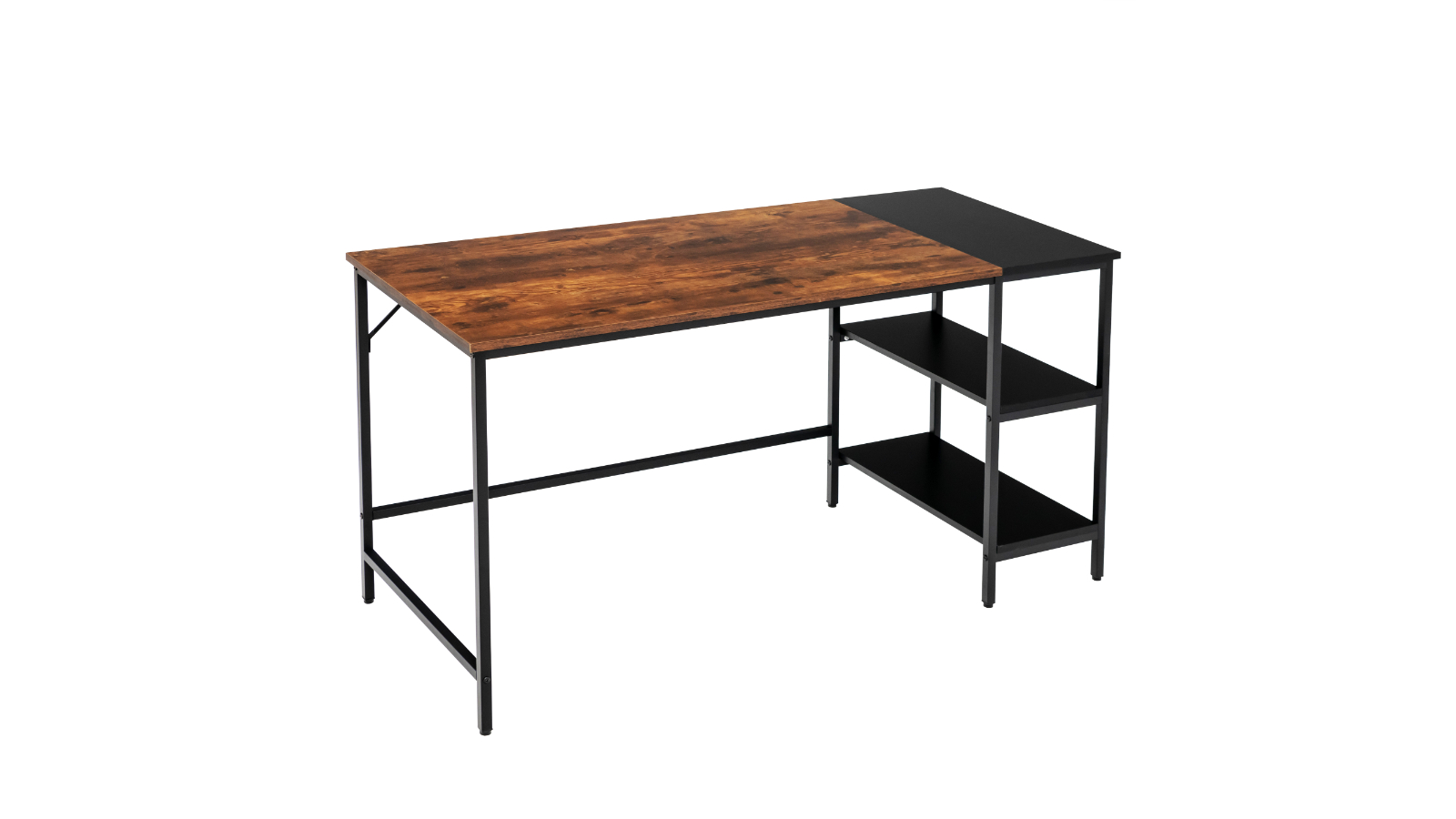 Costway Study Table Computer Desk with Bookshelf - 140cm
