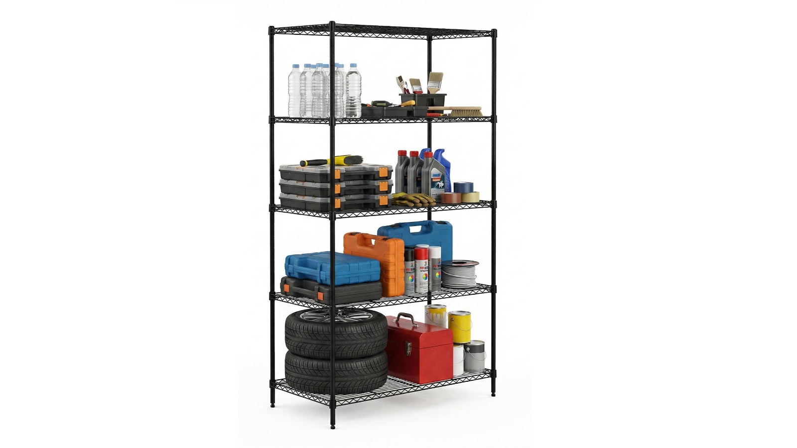 Advwin 5-Tier Metal Wire Shelving Unit for Pantry Closet