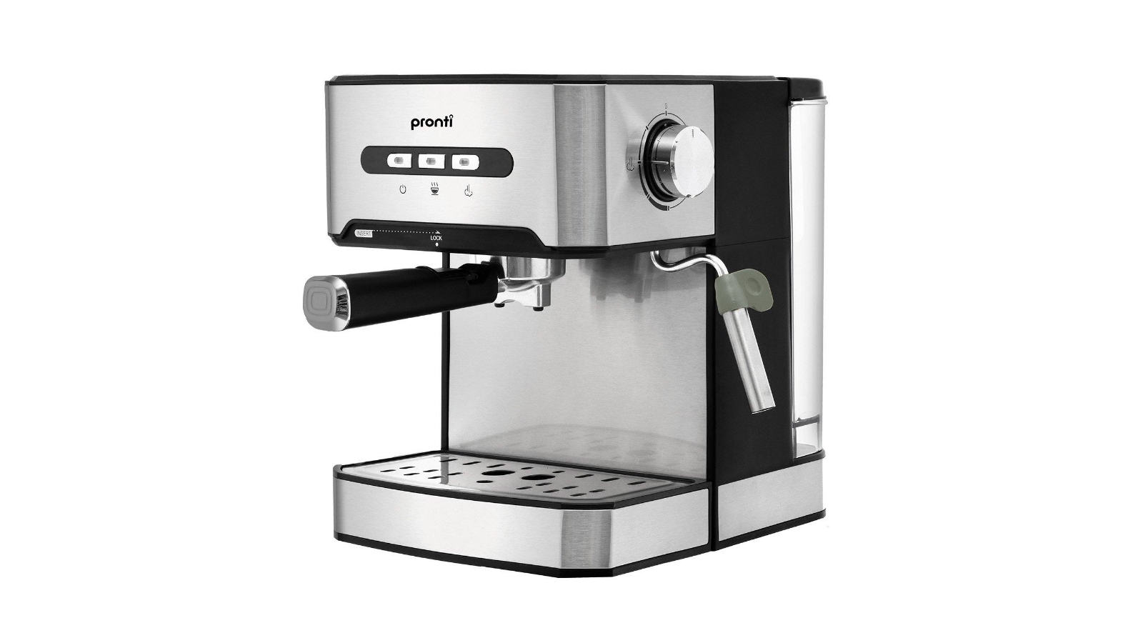 Pronti Automatic Coffee Espresso Machine with Steam Frother - 1.6Litre