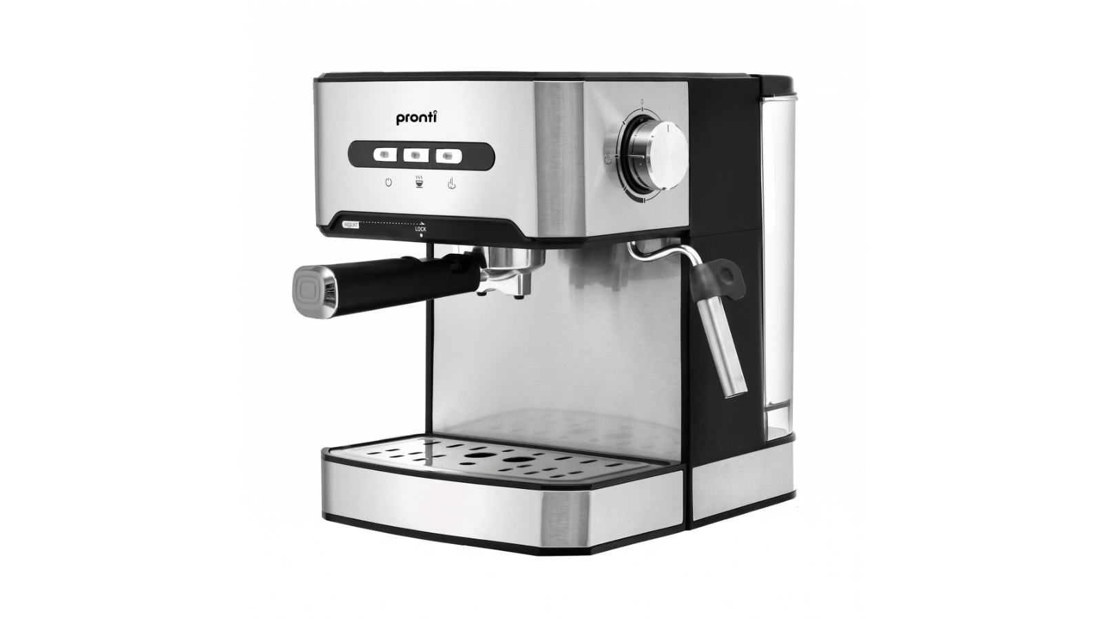 Pronti Automatic Coffee Espresso Machine with Steam Frother - 1.6Litre