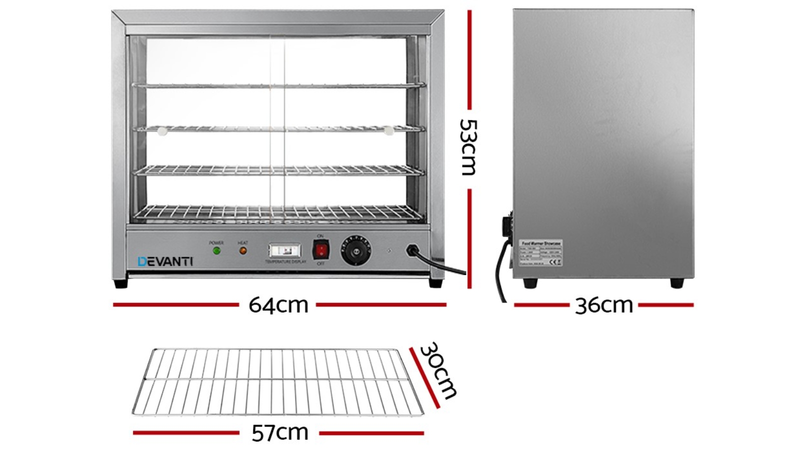Devanti 4Tier Commercial Electric Food Warmer Harvey Norman