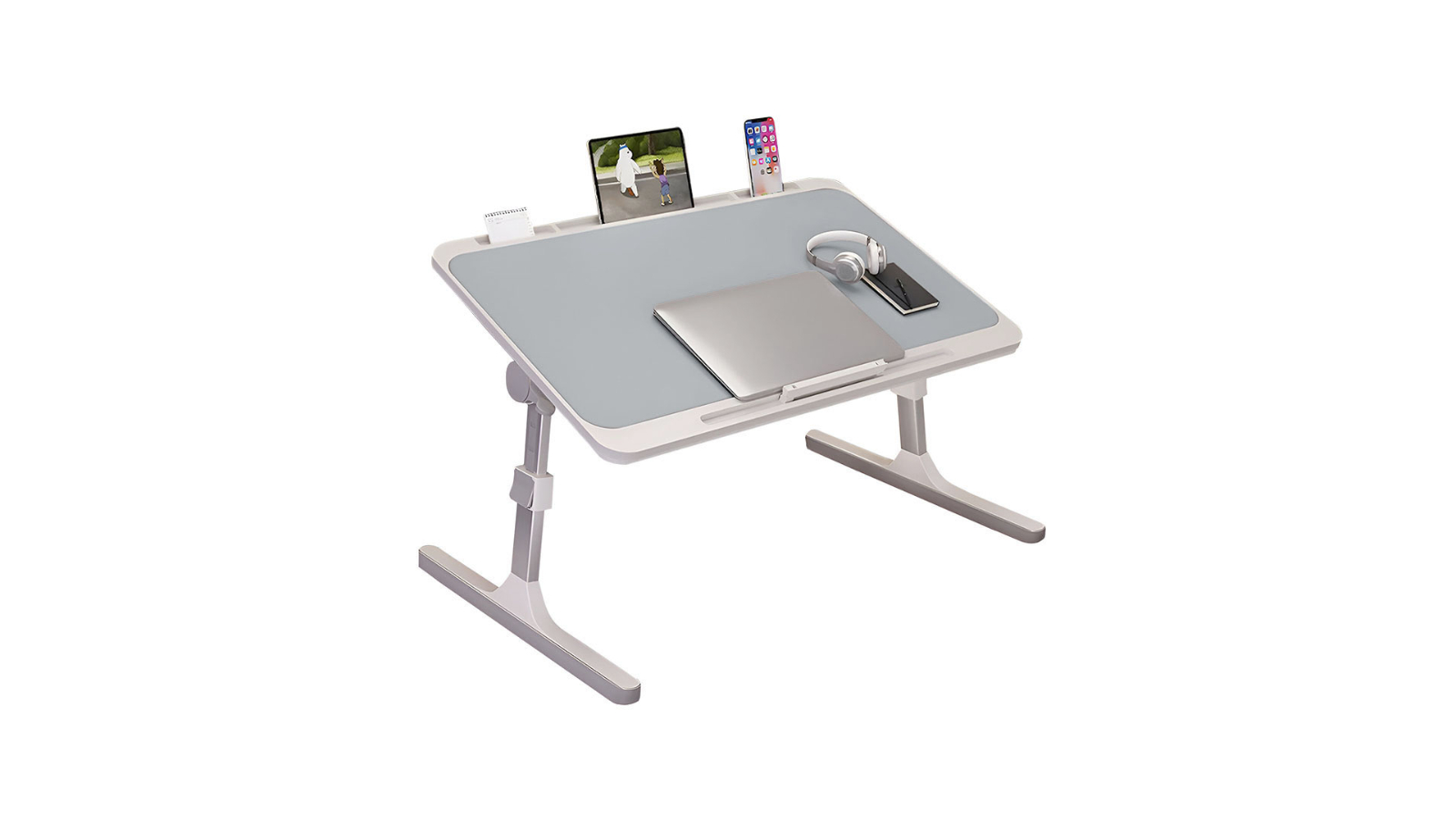 Soga 70 x 45cm Adjustable Study Table Bed Portable Laptop Desk - Grey
