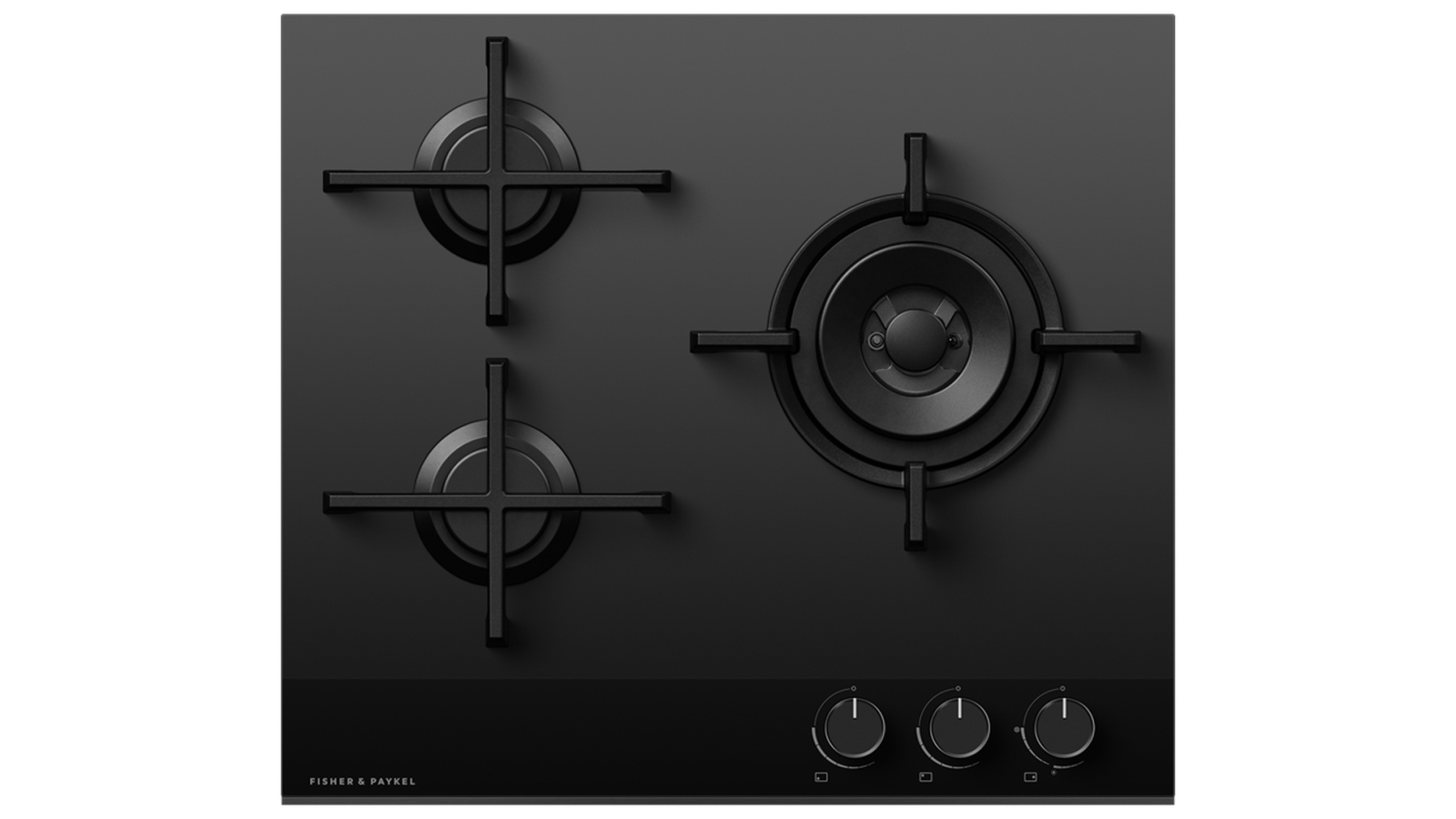 Fisher & Paykel 60cm Series 9 3 Burner Gas Cooktop LPG - Black