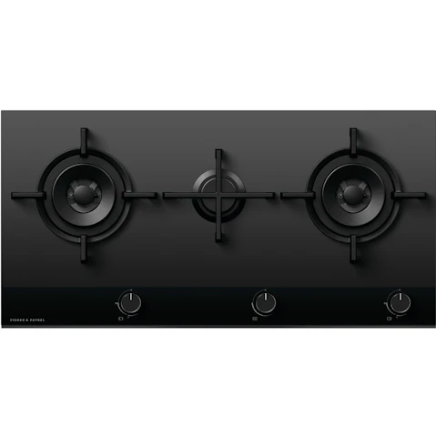 Fisher & Paykel 90cm Series 9 3 Burner Gas Cooktop Natural Gas - Black