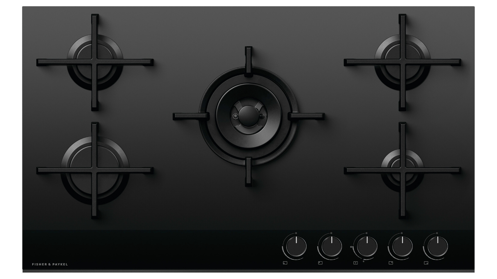 Fisher & Paykel 90cm Series 9 5 Burner Gas Cooktop Natural Gas - Black