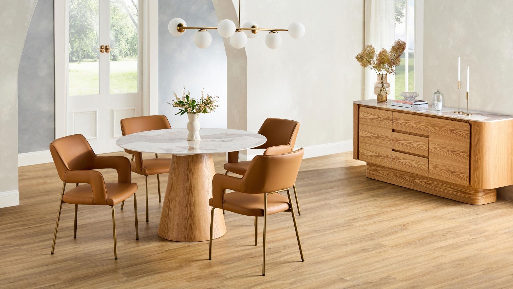Lucianne 5-Piece Round Dining Setting