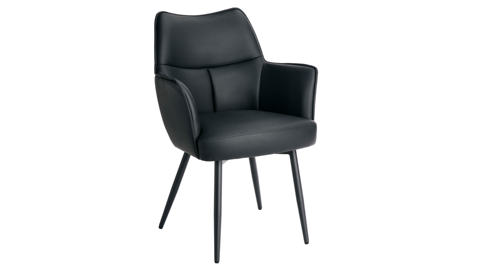 Sahara Carver Dining Chair – Black PU