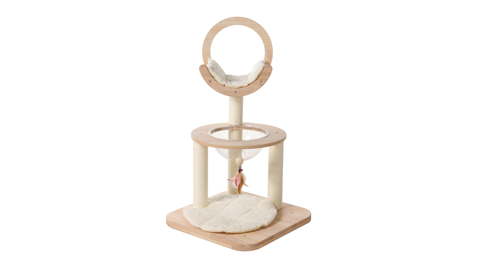 Charlie's Stellar 2 81cm Oak Wood Scandi Cat Tree