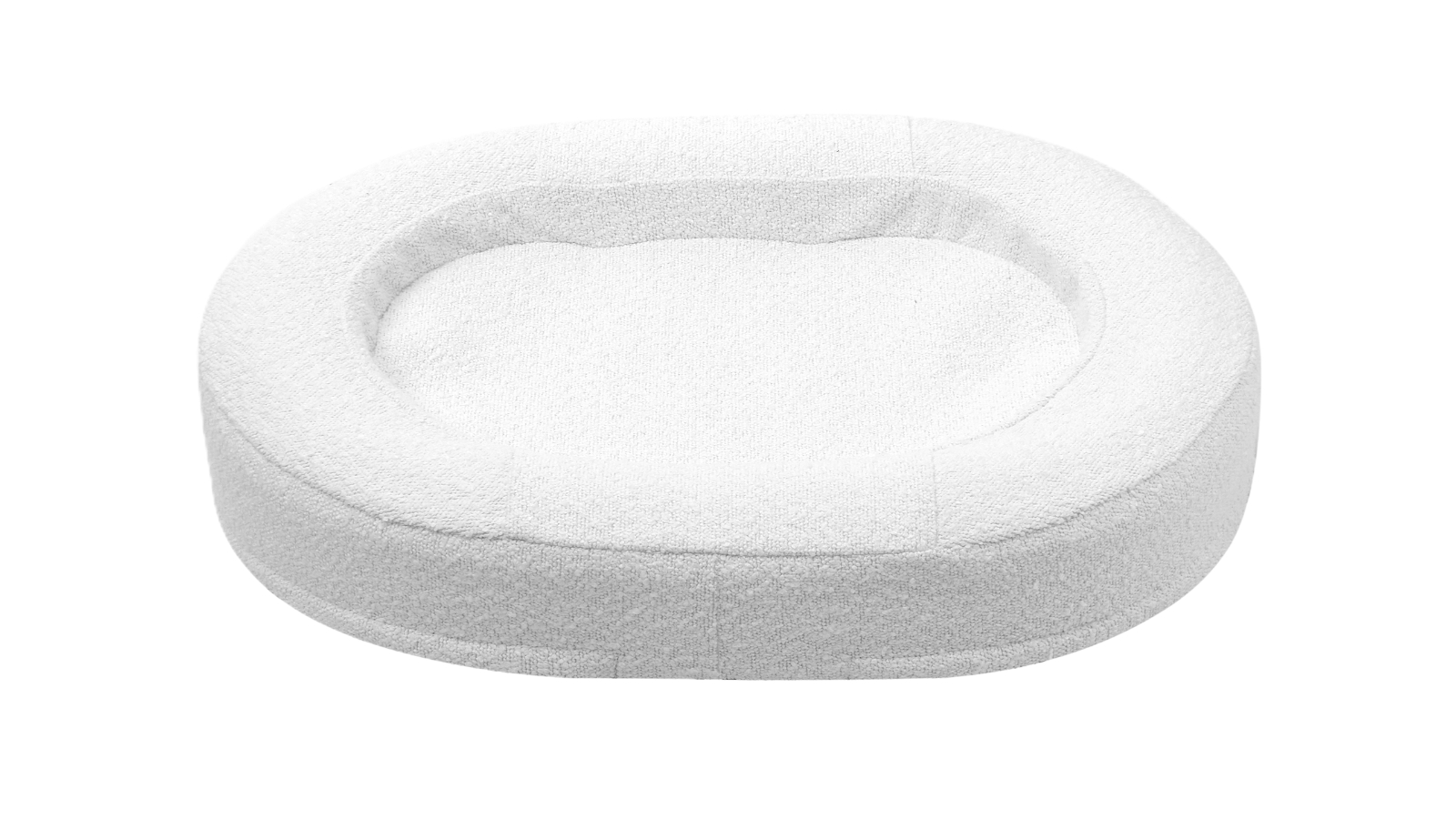 Charlie's White Marlo Orthopedic Bolster Boucle Dog Bed - Small