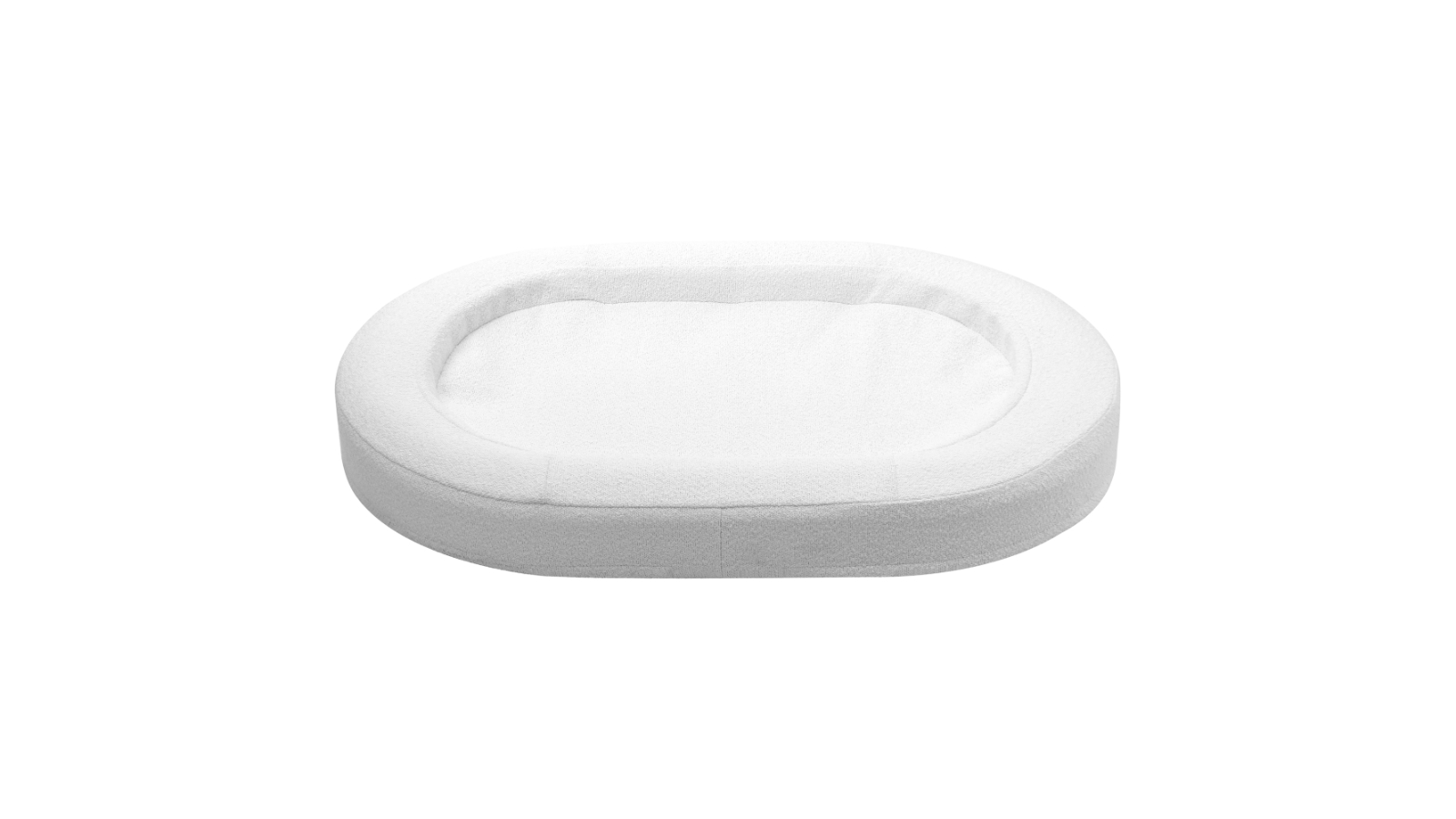 Charlie's White Marlo Orthopedic Bolster Boucle Dog Bed