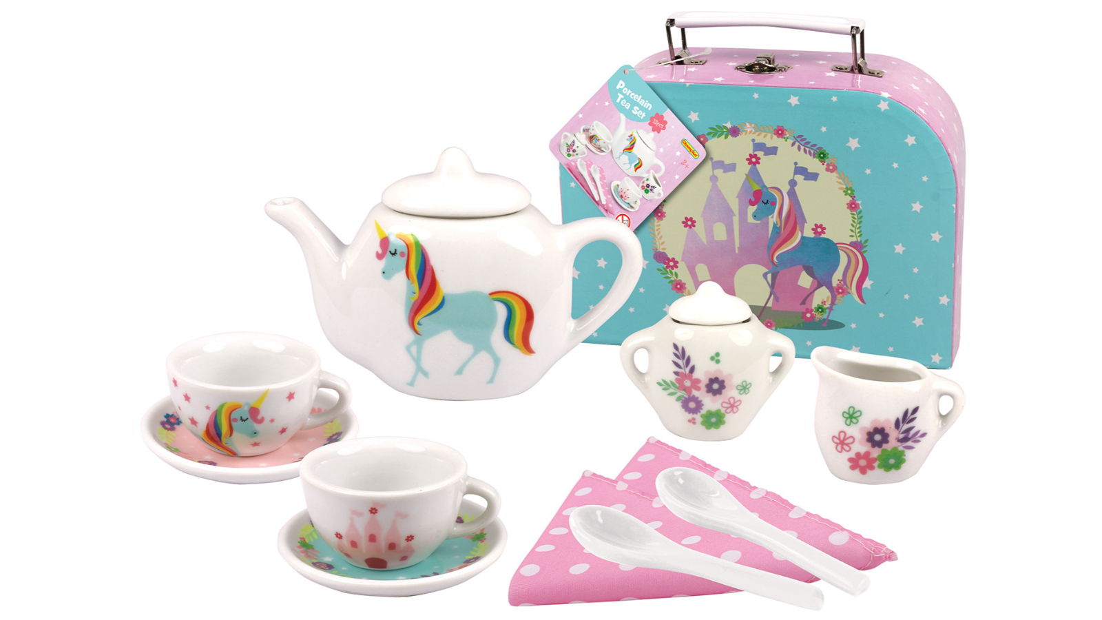 Kaper Kidz 13 Piece Unicorn Porcelain Tea Set