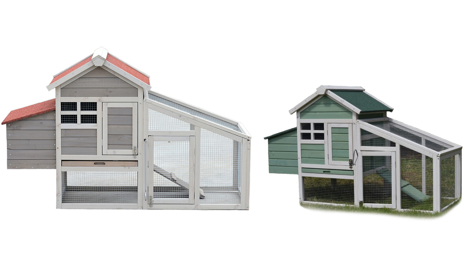 YES4PETS Small Chicken Coop with Nesting Box for 2 Chickens/Rabbit Hutch